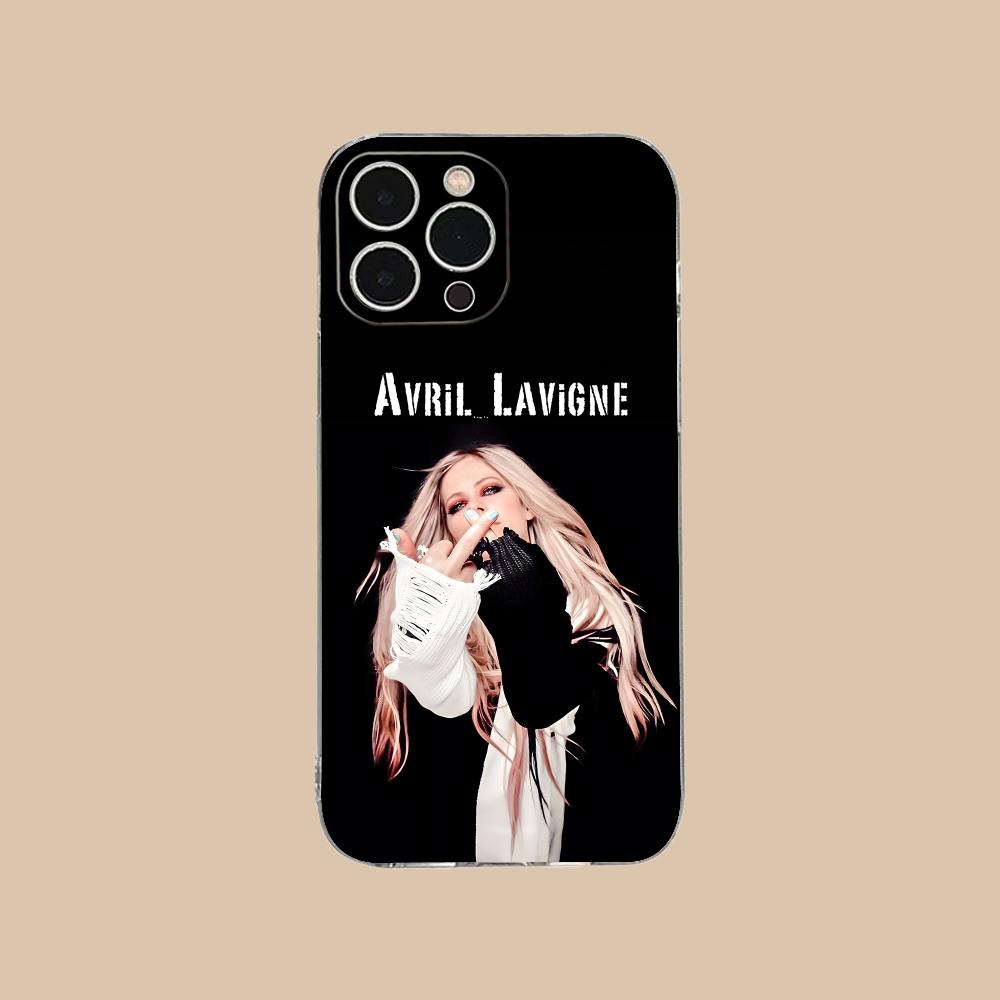 Avril Lavigne Clear TPU Mobile Case for iPhone 17 16 15 14 13 12 11 X XR XS Air Pro Max Plus Mini Colorful Cover