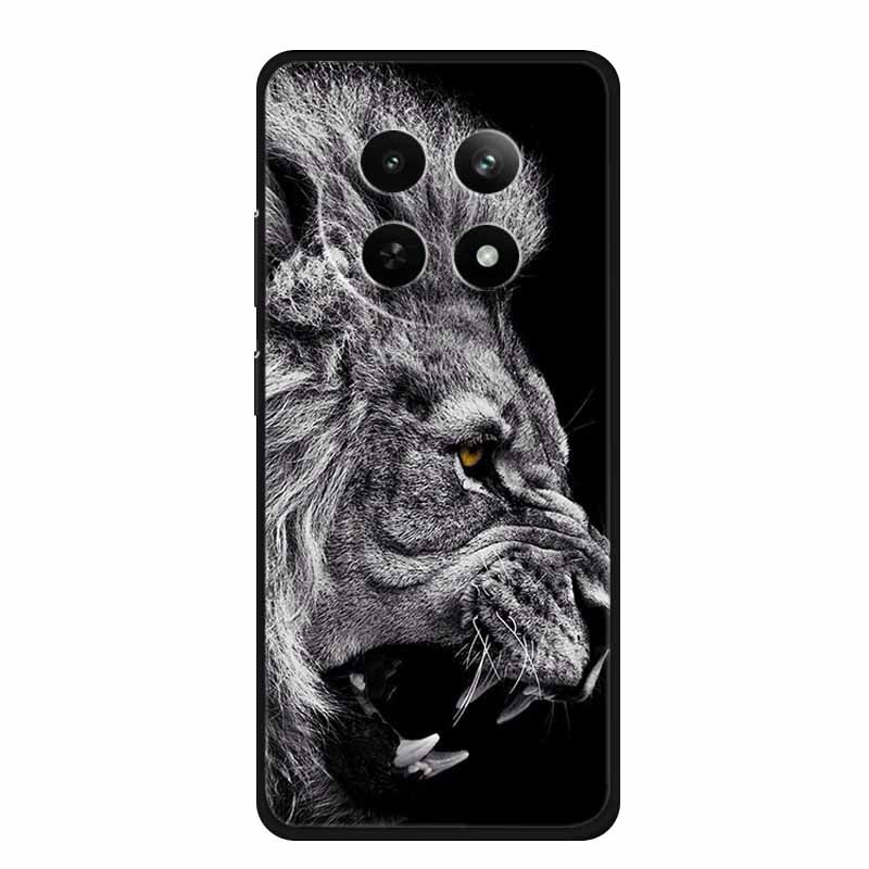 For Realme 13+ 5G Case Animals Soft Silicone TPU Phone Cases Back Cover For OPPO Realme 13 Plus 5G RMX5002 Wolf Protector Coque