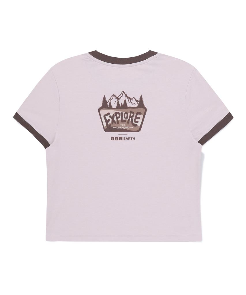 BBC EARTH Women'S Ringer Nature T-Shirt Pink