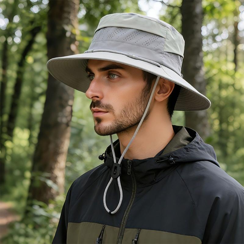 Quick Dry Sun Hat Wide Brimmed Lightweight Foldable For Outdoor Hiking Fishing Beach Activities