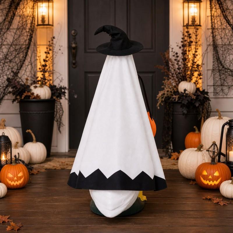 2-Pack Halloween Goose Costume Set With Ghost Pumpkin Decor Outdoor Lawn Porch Yard Decoration