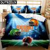 Football Duvet Cover Set Soccer Goal Soft Bedding Set Polyester Sports Competitive Theme Full Queen King Size Quilt Cover