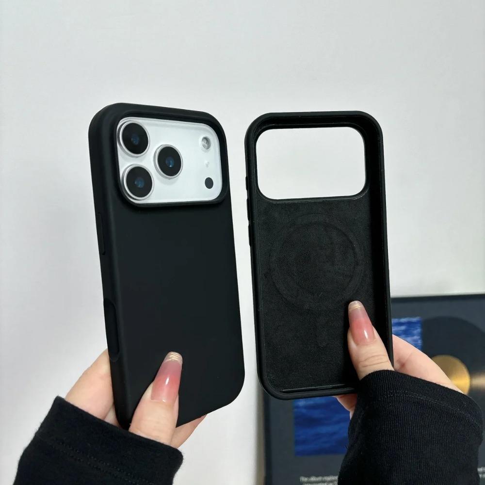Official Solid Color Liquid Silicone Magsafe Phone Case for IPhone 17 Pro Max 16 15 14 13 12 11 Magnetic Wireless Charge Cover