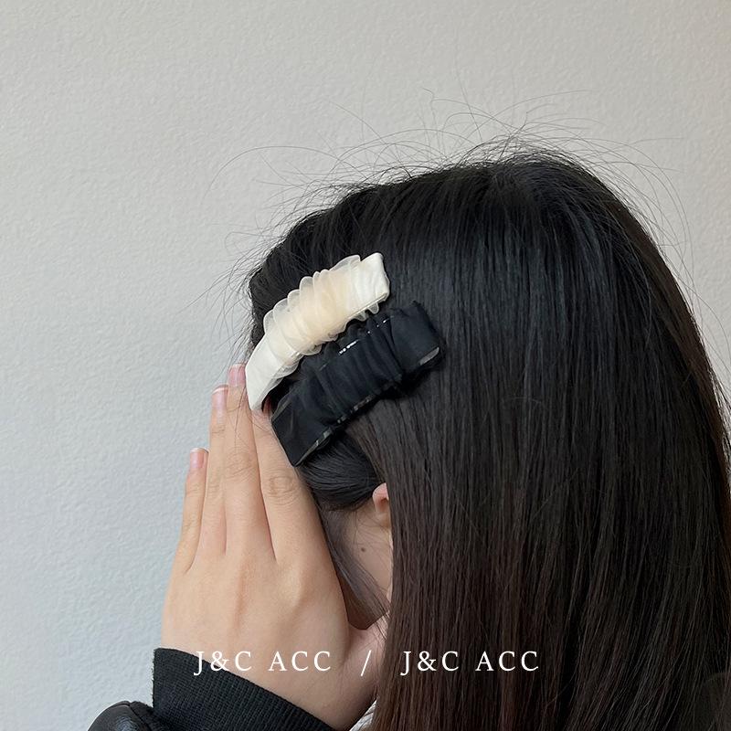 Romantická krajka s řasením a boční sponou - Super vílí princeznovská sponka na ofinu