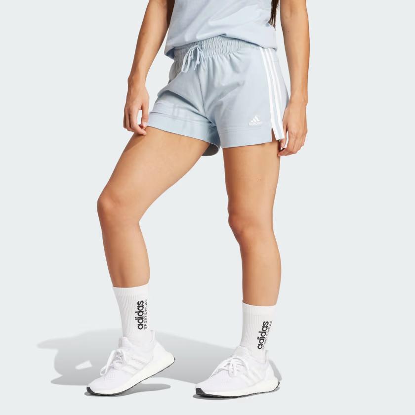 adidas Essentials Slim 3 Stripes Shorts Casual Shorts Women's Blue IR7460