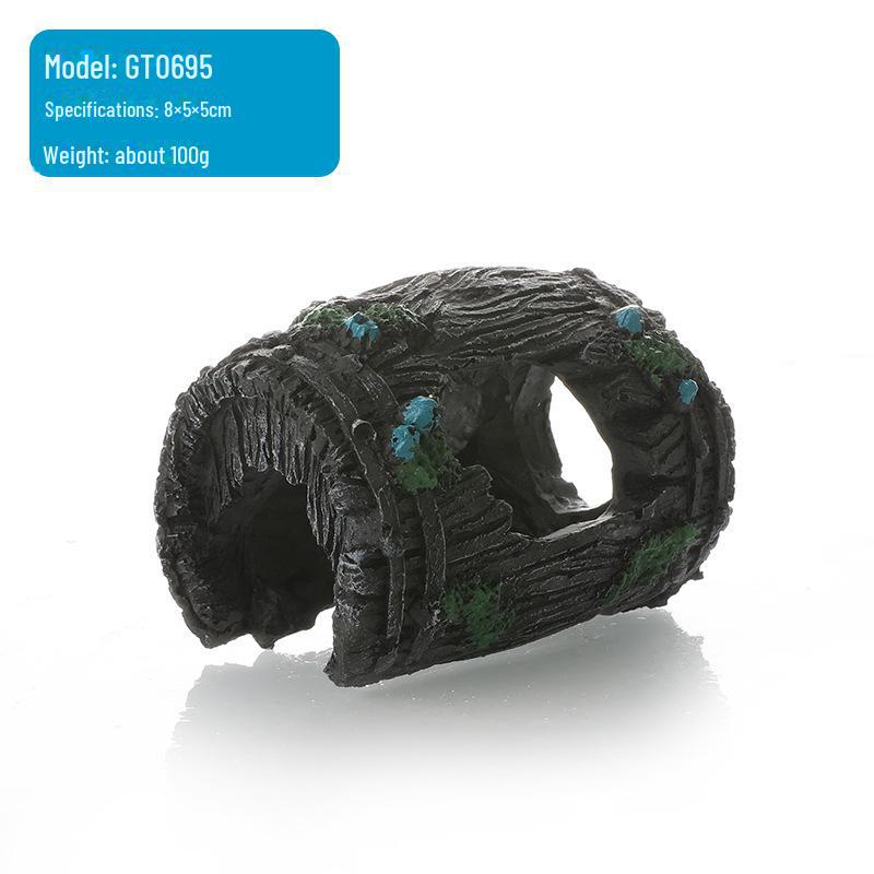 

Украшение для аквариума из обломков деревянной бочки - ландшафтное украшение для аквариума из смолы