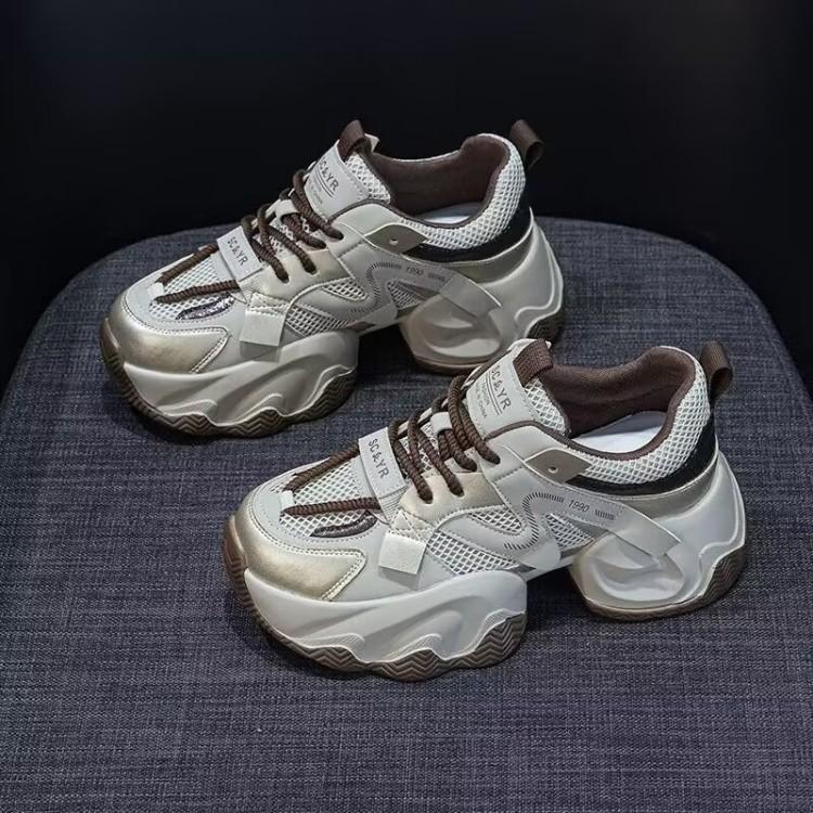 New lace-up trend college sports dad shoes women's versatile platform fashion women's shoes