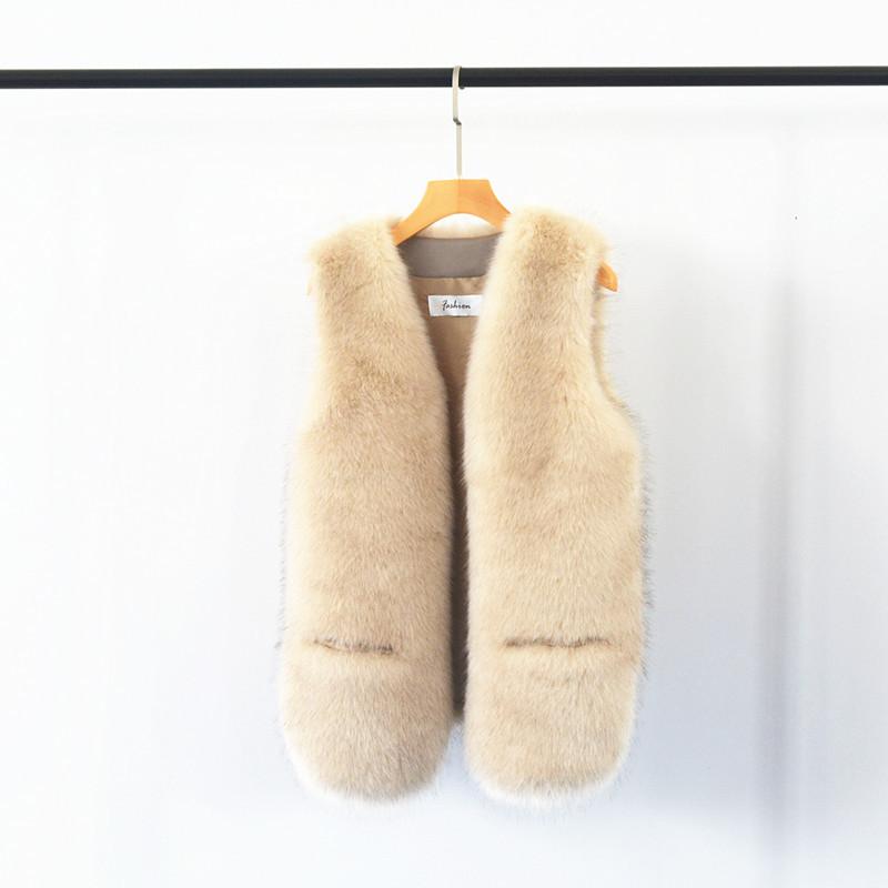 Autumn and Winter New Faux Fox Fur Grass Vest Women's Short Fashion Loose Mink Fur Coat Women's Sweetheart