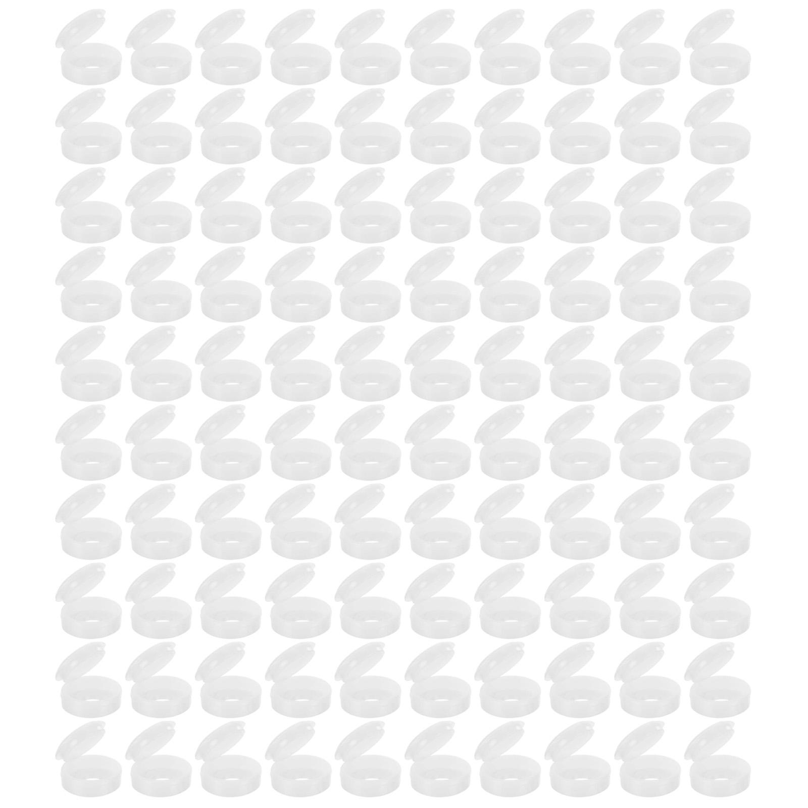 

100Pcs Plastic Screw Decorative Cover Cross Screw Folding Cap Tapping Screw Protective Hole Plug Nails Screw Caps білий