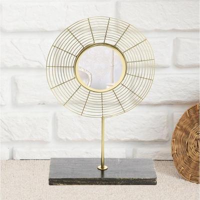Decorative Metal Golden Antique Handmade Sculpture Table Artifacts Showpiece Items for Home Decor Living Room