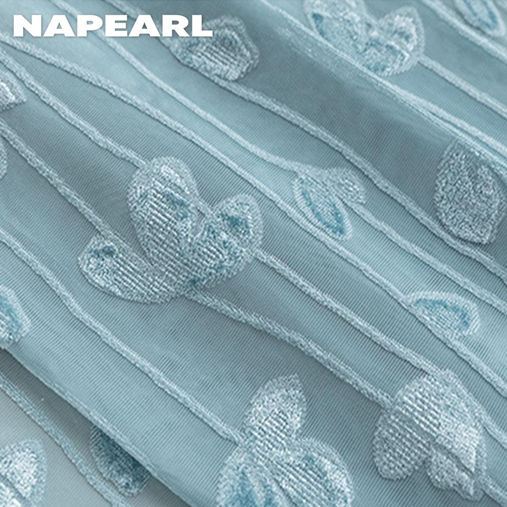 1PC NAPEARL 10-20% Shading Jacquard Craft Soft Tulle Curtain for Living Room Bedroom Home Decoration