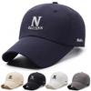 Korean Style Veratile Fahion N Letter Embroidered Baeball For Soft Top Workout Sport Cap Outdoor Sport Face Slimming Sun Hat