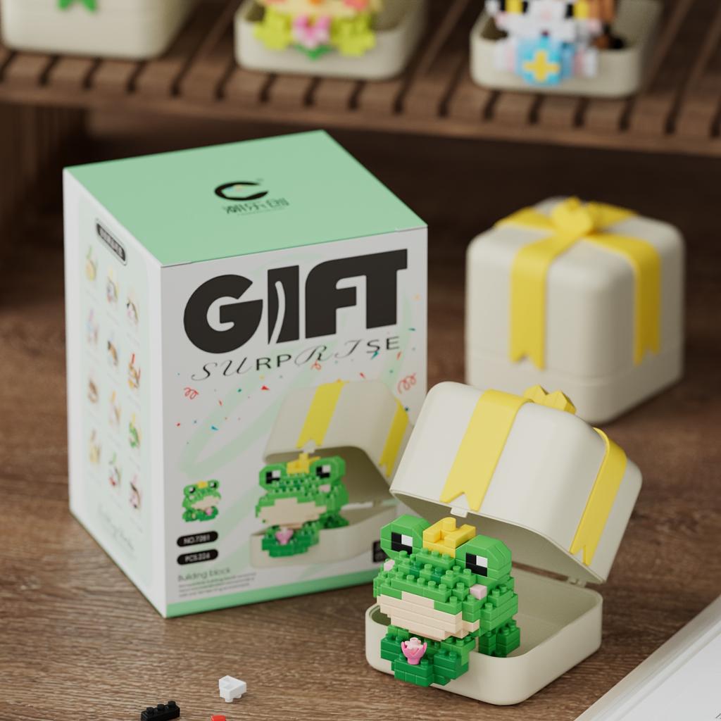 Animal Gift Box Series Desktop Decoration Holiday Gift-Halloween/Thanksgiving/Christmas Gift