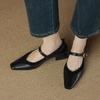 Fashion Women Shoes Pumps Genuine Leather Buckle Strap Thick Mid Heels Shoes Ins Spring 2025 Spring New Vintage Office Dress Size 34-40