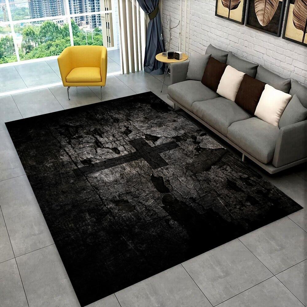 Holy Bible Cross Jesus Pray Area Rug,Carpet Rug for Home Living Room Bedroom Sofa Doormat Decor,kid Play Non-slip Floor Mat Gift