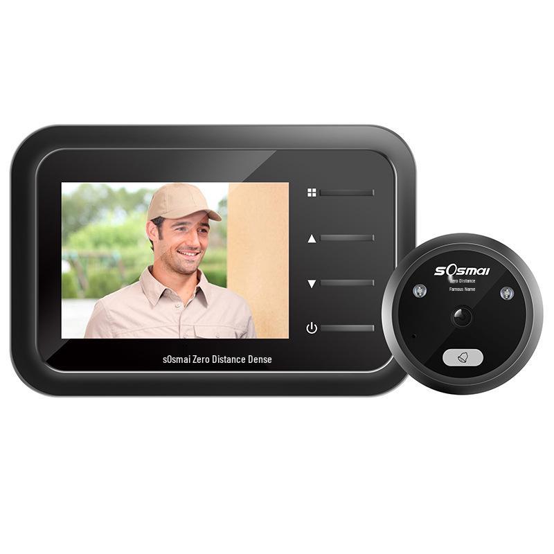 Wireless Smart Peephole Visual Doorbell Camera for Home Monitoring