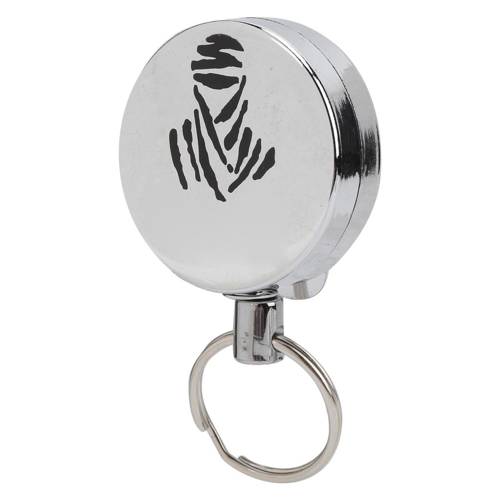 Stainless Steel Pull Ring Retractable Key Chain Steel Wire Recoil Key Holder for OutdoorsType 2