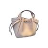 Romy Button Logo Accent Pebbled Leather Shoulder Tote Bag Small Women Handbags Soft-Pink 164866-651