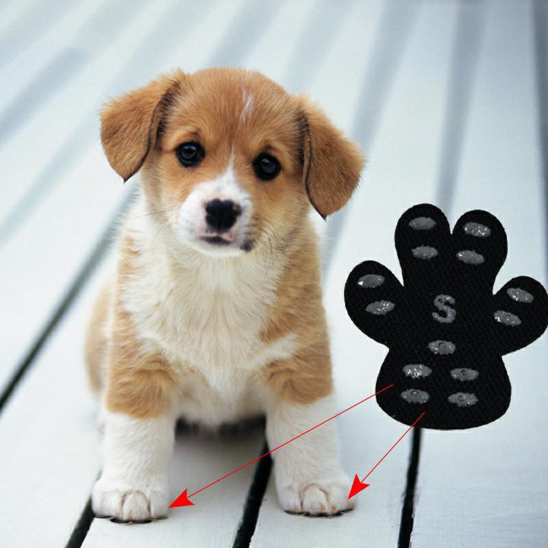 4 pcs/set Non-slip Dog Beach Shoes Invisible Socks Disposable Pet Foot Patch Pad for Small Medium Dogs Puppy mascotas Products