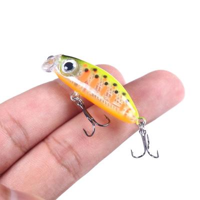 1KS /6KS Potápivá minnow rybářská nástraha 4,2CM 3,1G Pesca háčky