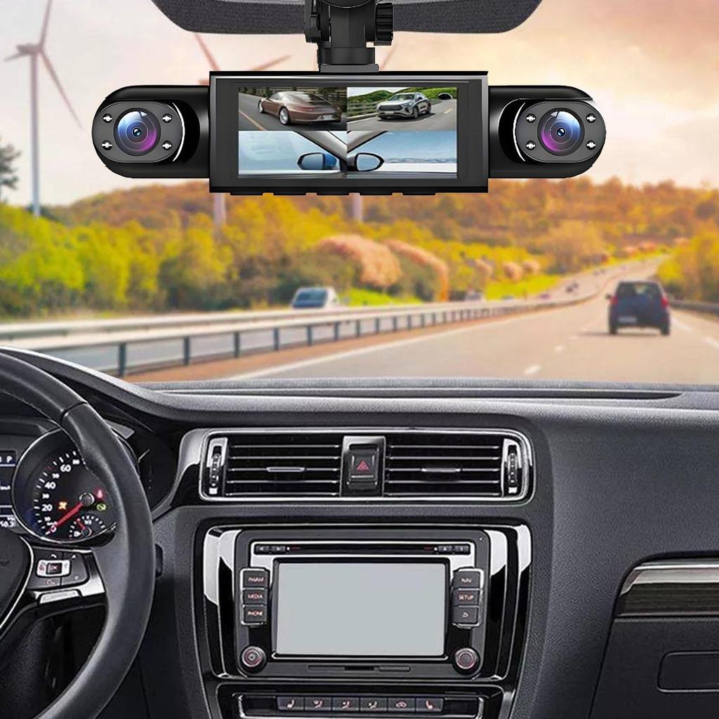 Dash Cam For Car 4 Channel Dash Camera Front Rear Left Right Recorder 1080P High Definition With 32G Card Reversing Image