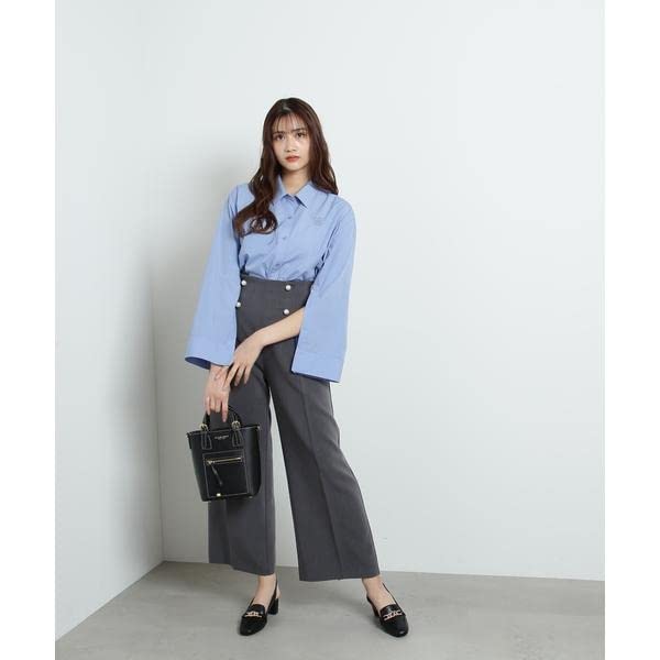 Jill by Jill Stuart Pearl Button Wide Pants