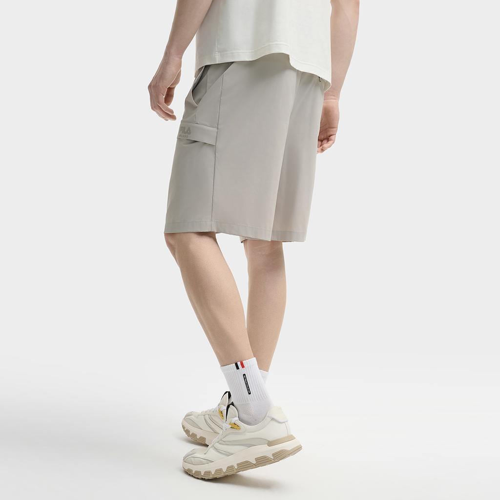 Nueva Colección Deportiva de Lujo Italiana FILA MILANO Pantalones Cortos Casuales para Hombre Monocromáticos Grises GY F11M525803F-GY