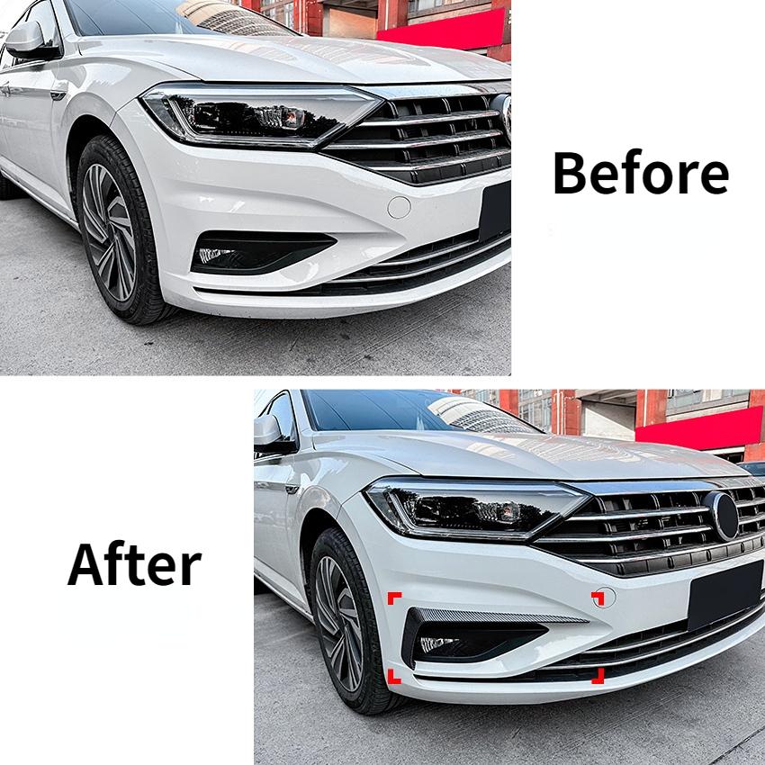 Fog Lamp Light Cover Trim Sticker Front  Bumper Side Vent Splitter Canards For Volkswagen VW Jetta MK7 - Car
