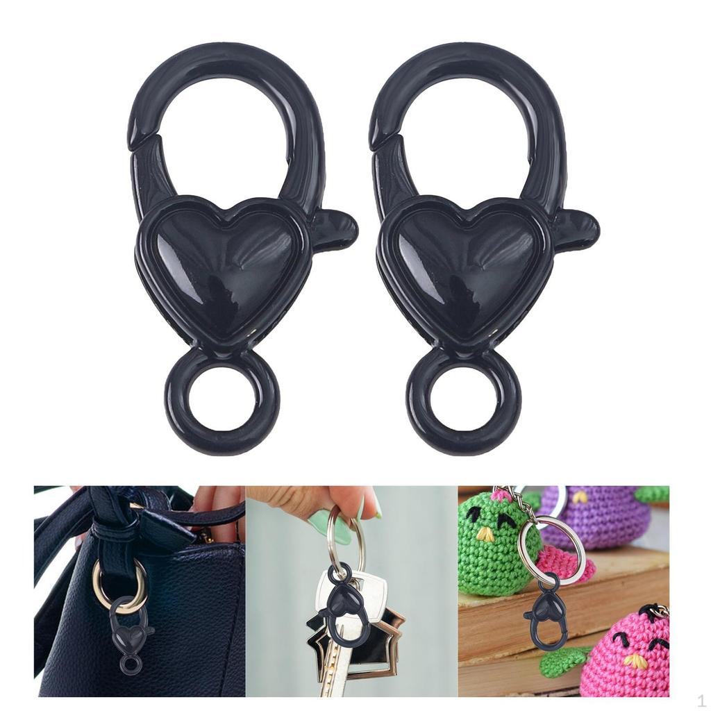 2 Pieces Lobster Clasp Keyring Buckle Connector, Alloy Hook, Claw for Findings