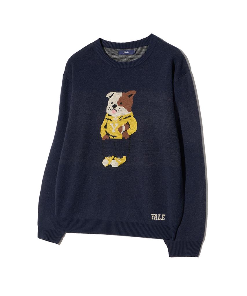 YALE Like Than Round Knit_Navy