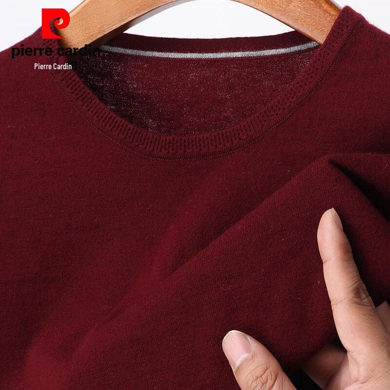 Pierre Cardin Men's 100% Pure Wool Short Sleeve Round Neck Sweater