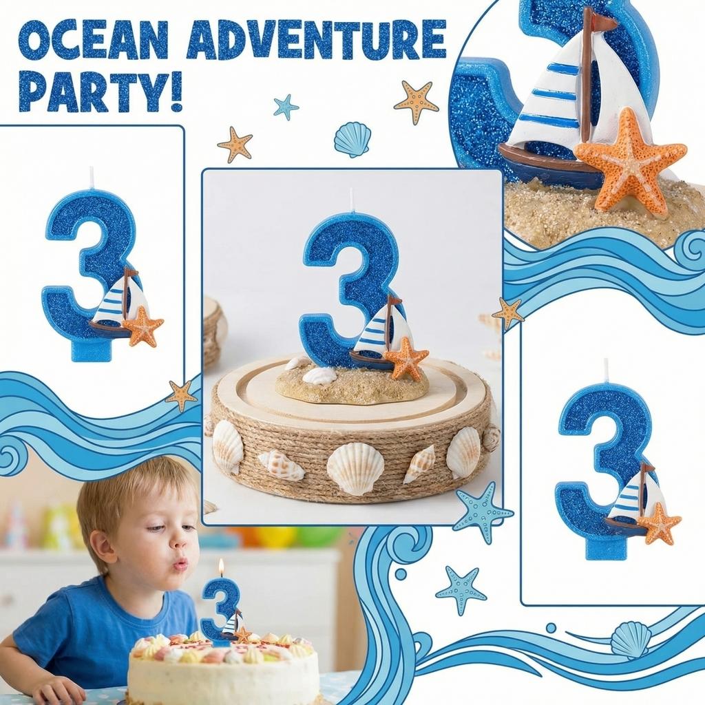 Fashion Cartoon Creative Birthday Candles Party Digital Candles