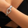 DIEZI  Vintage Multicolor Metal Choker Necklace Bangles For Women Punk Geometric Gold Silver Color 2025 New Hip Hop Jewelry Set