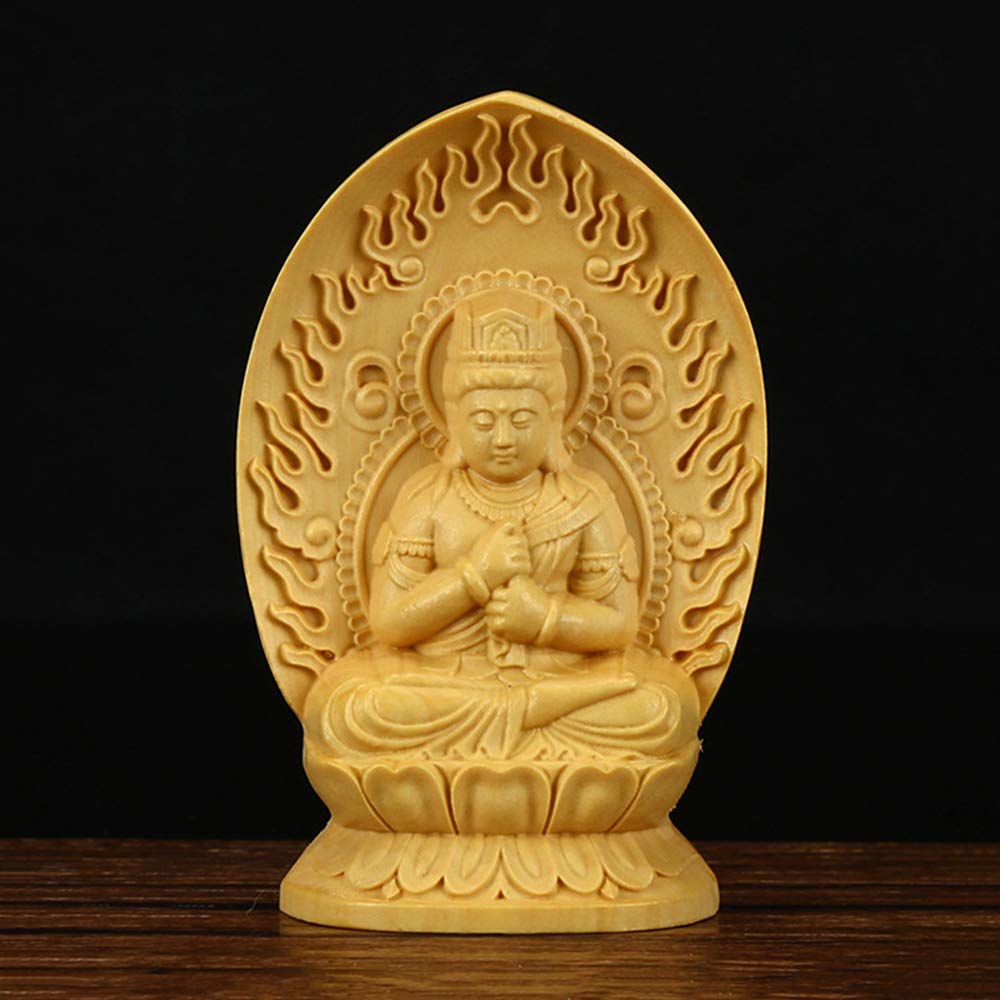 Boxwood lucky charm of the twelve zodiac Year of the of the boar Buddha Amitabha car 2 sun 7 [Buddha statue] carving, animals, dog/Year [Miniature