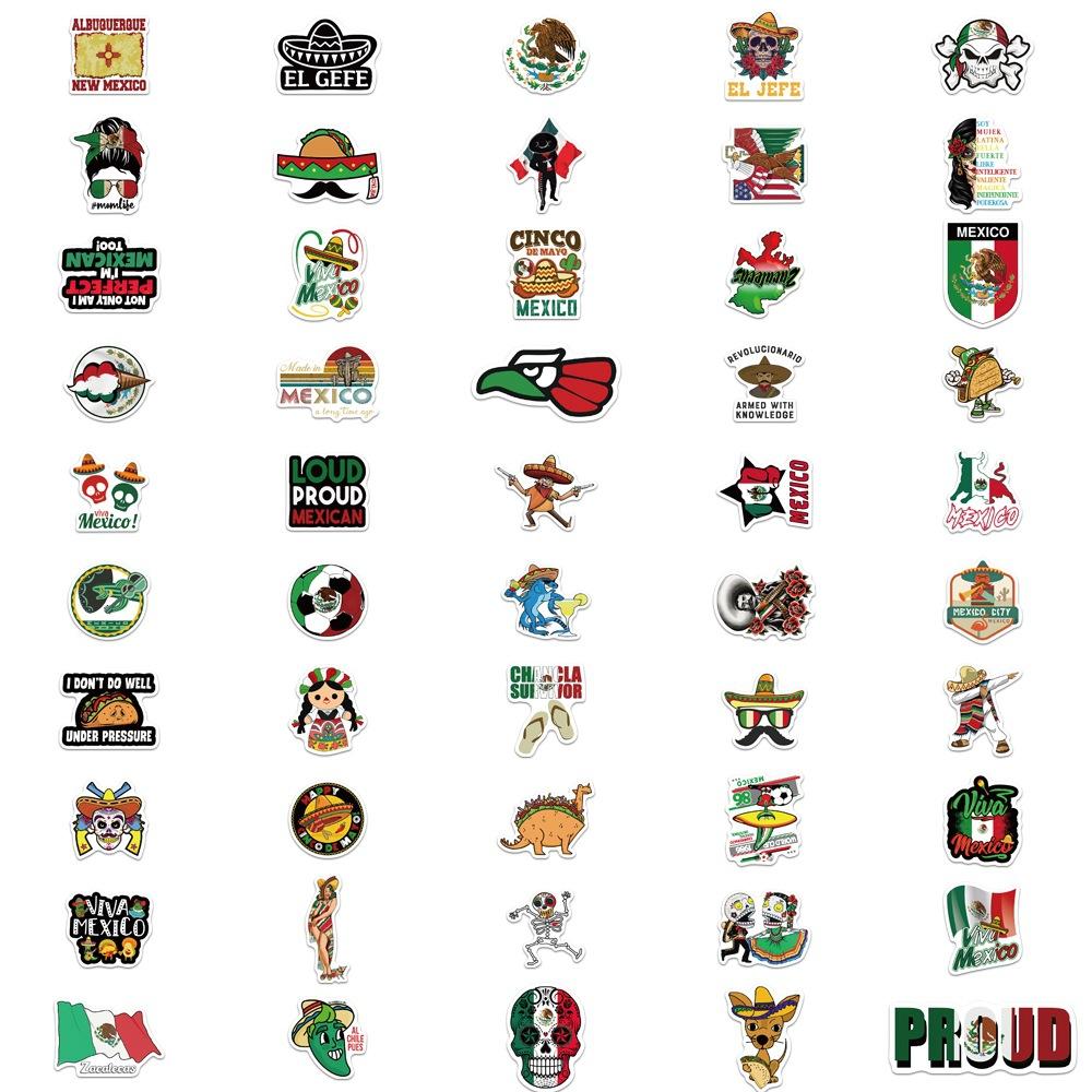 100Pcs Mexico Style Food Stickers for Skateboard Snowboard Laptop Luggage Decals Diary Backpack Stationery Staicker