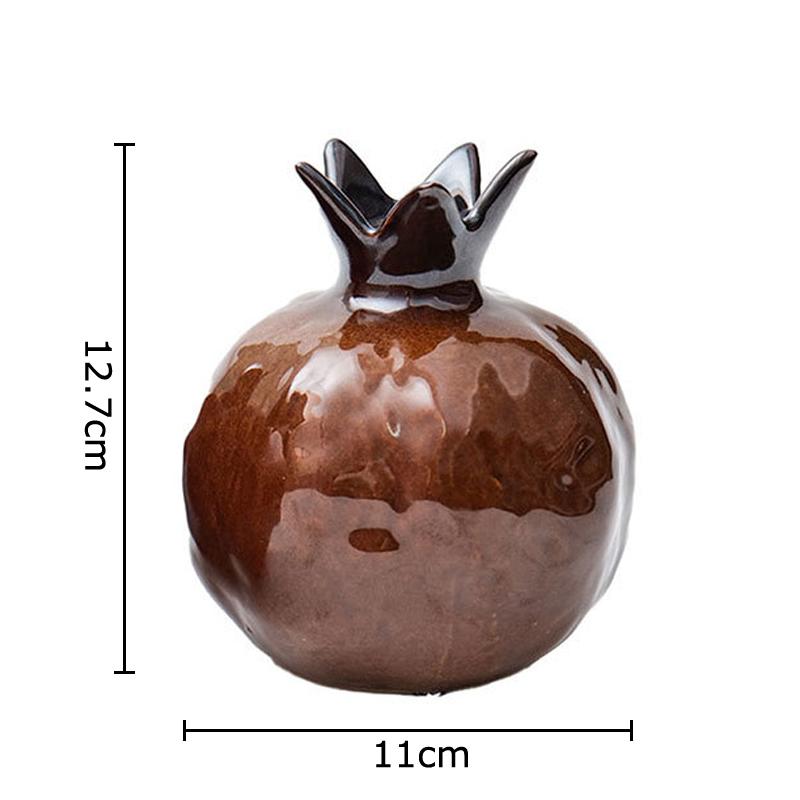 

Bright Porcelain Pomegranate Vase Plant Pots Table Decoration Ornaments Flower Arrangement Ceramic Vases Room Aesthetic Decor коричневий