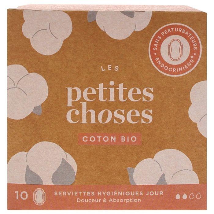 Serviettes Hygiéniques - Les Petites Choses - Coton Bio - 10 Unités - Absorbantes - Écologiques