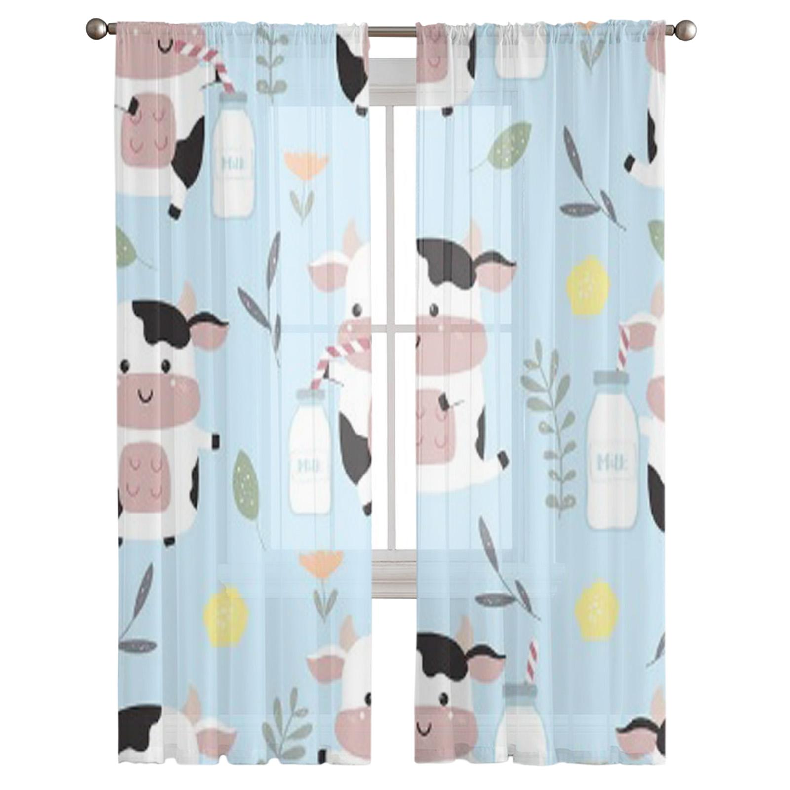 Синий кавайный узор с цветами коровьего молока и листьями — фото 2