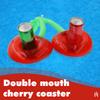 Cartoon Cherry Cup Cushion PVC Water Inflatable Coasters Portable Inflatable Circle Coasters Swimming Pool Party Decor