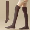 Ensfargede høye lårstrømper Kvinner Trendy Uformell Over Kneet Kvinnelige Lange Sokker Termisk Varm bomull Høy Tube Leggings
