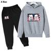 Children's fleece suit hooded children's clothing hip-hop casual spring and autumn suit