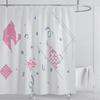 Plant Floral Shower Curtain Waterproof Shower Curtain Polyester Fabric 3D Printed Curtain Bathroom Decoration With Hooks