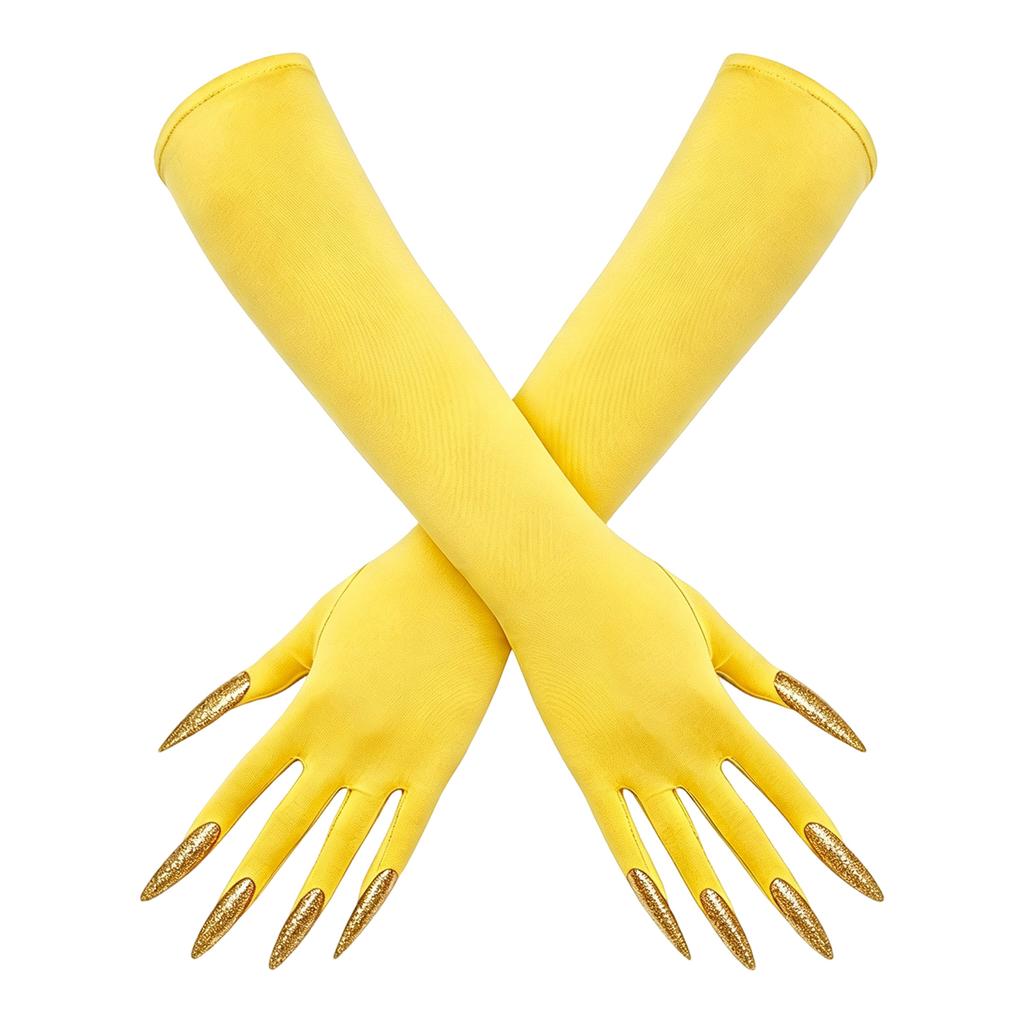 Halloween Long Nail Gloves for Women Witch Costume Party Accessories
