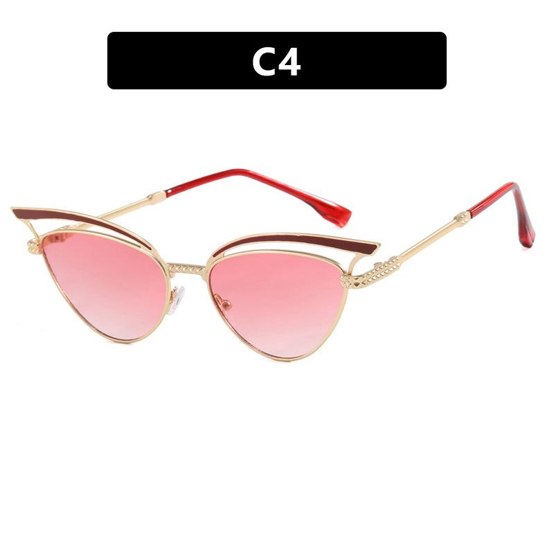 Hollowed Sexy Cat Eye Sunglasses for Women Fashion Trendy Luxury Brand Designer Casual Outdoor Sun Glasses Y2k Shades Eyewear