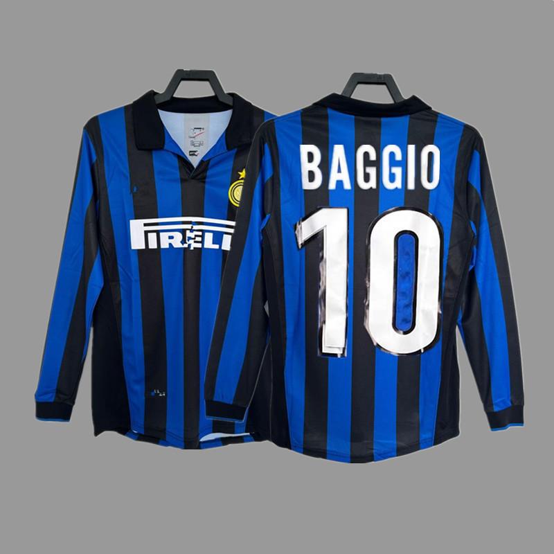 Inter Retro Jersey Football Jersey Classic Baggio Ronaldo Zanetti Figo Adriano Jersey