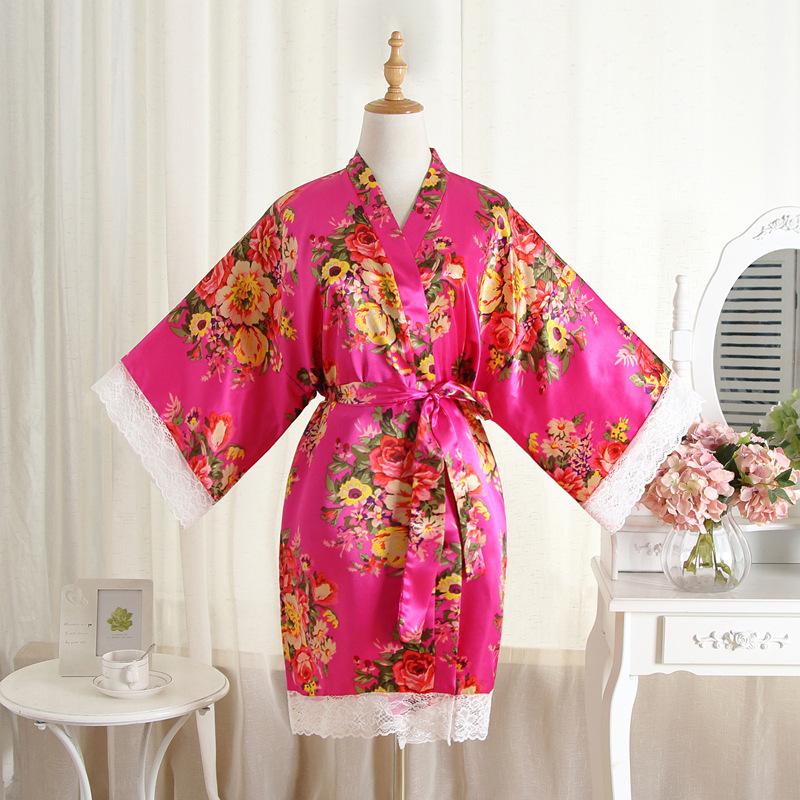 

Удобная домашняя одежда, летняя, для взрослых, атласный, пион, кружевной, ажурный, женский халат, ночная рубашка, халат, павлинье кимоно, мода, темперамент, элегантность One size
