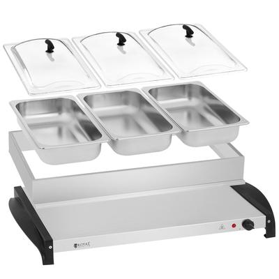 Royal Catering 3-container Electric Food Warmer 400W