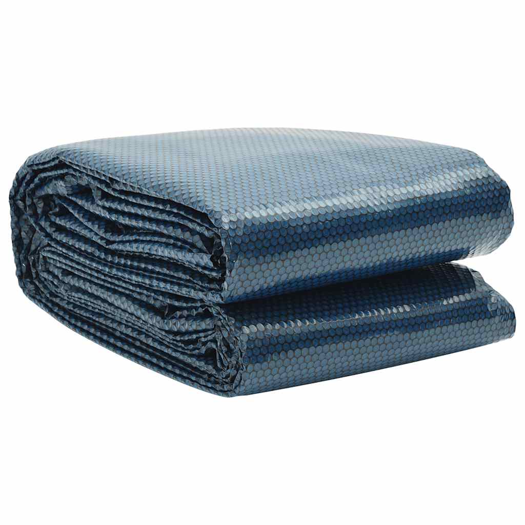 vidaXL Treibende Pool-Solarplane PE 381 cm Schwarz und Blau schwarz