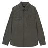 Burkeru Men'S Garment-Dyed Pocket Western Shirt Khaki