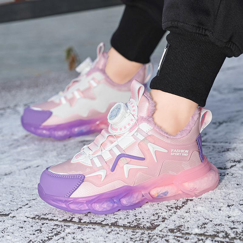 Toamna/iarna Pantofi unisex Pantofi din bumbac copii Pantofi PU Impermeabil Plus Catifea Calzi Pantofi de zapada pentru baieti ultra-ușori